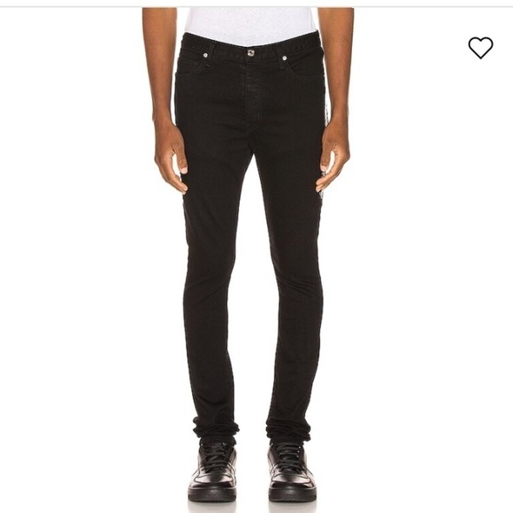 Keiser Clark Racer Denim Jeans Black faux python detailing - Picture 9 of 12